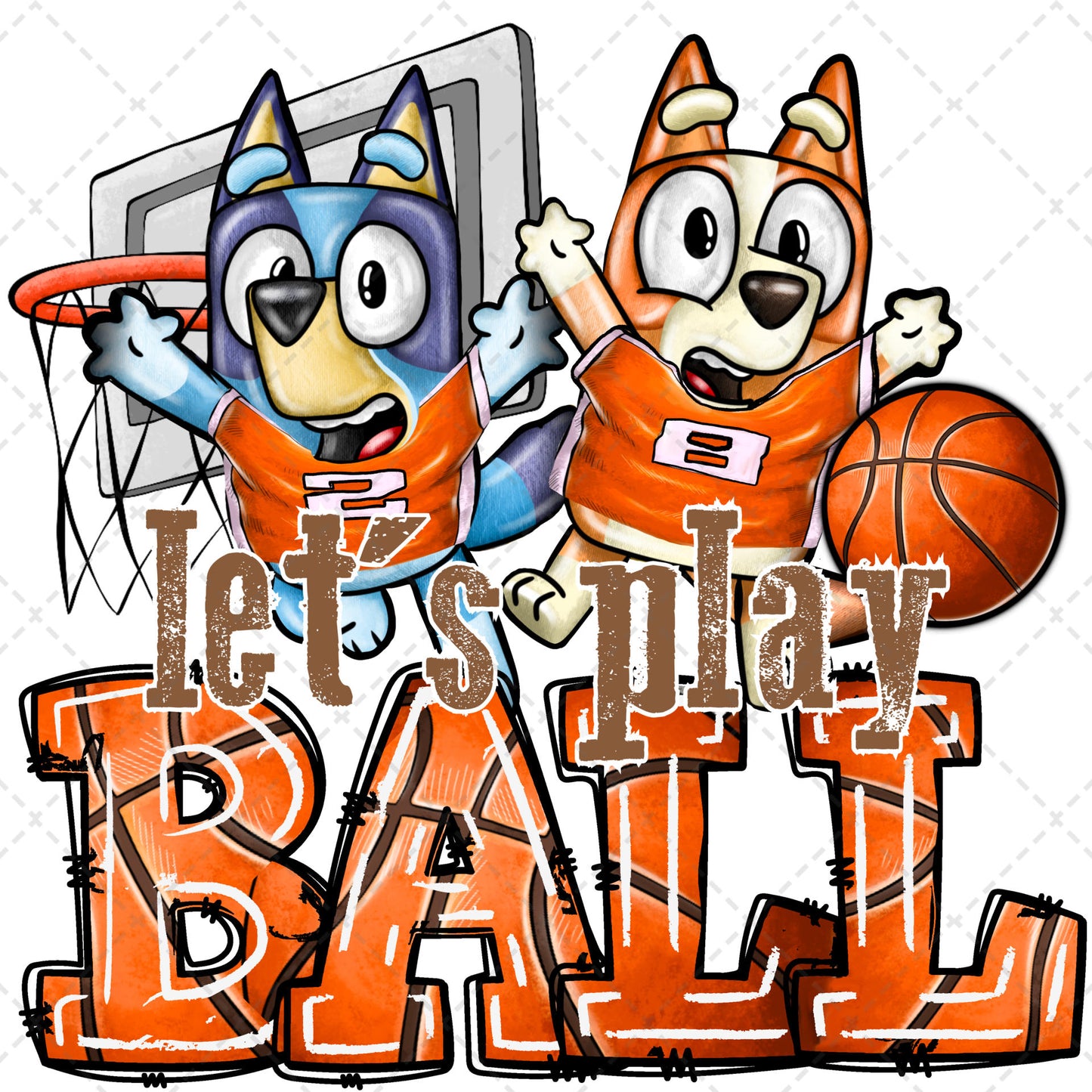 Lets Play B-Ball Blue Pup Transfer