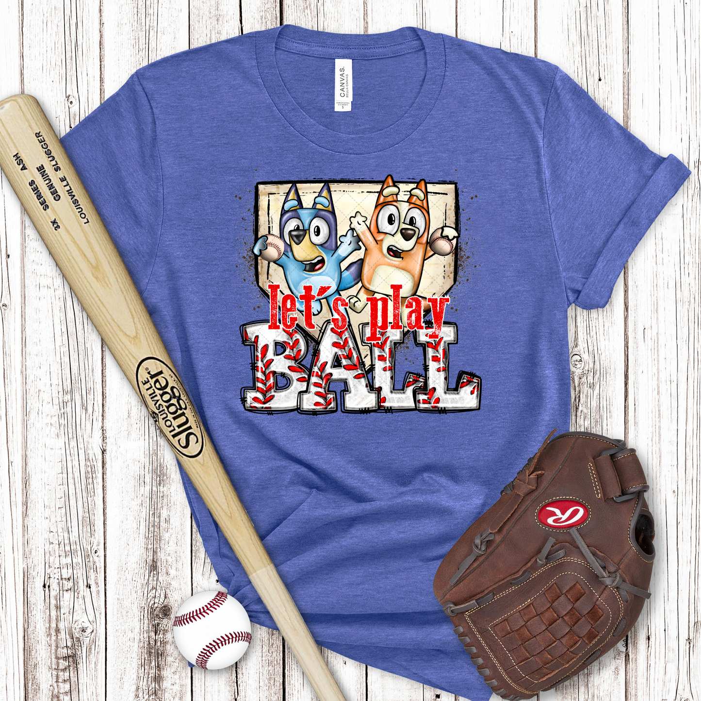 Lets Play Baseball Blue Pup or Blue Koala Transfer