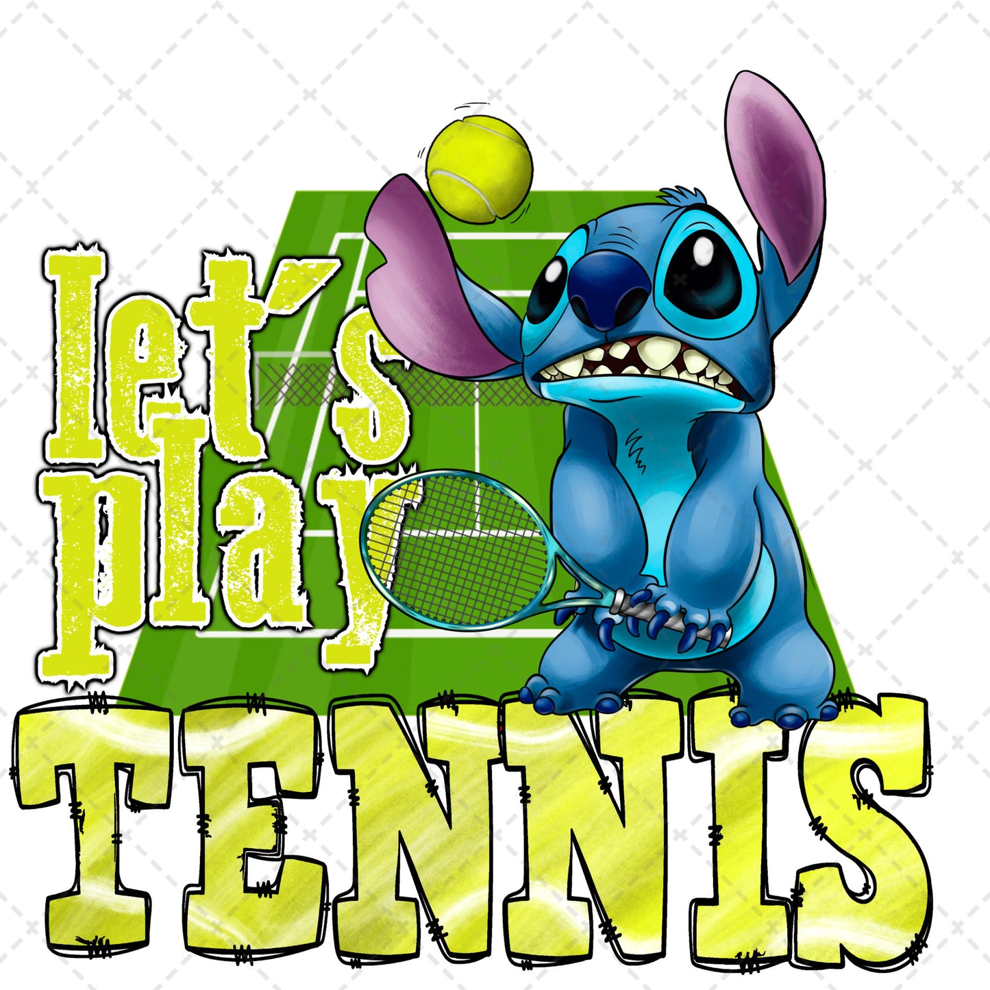 Lets Play Tennis Blue Koala Transfer