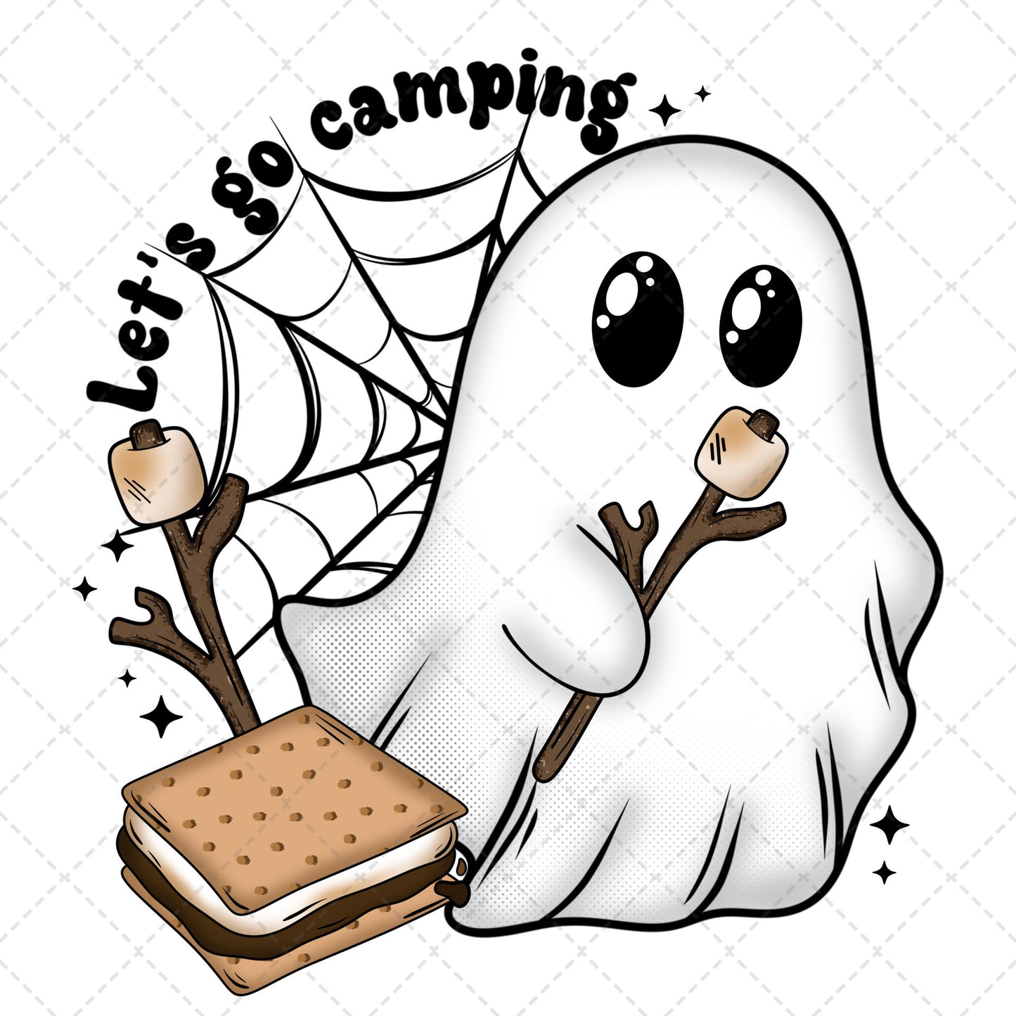 Lets go Camping S’more ghost **TWO PART* SOLD SEPARATELY** Transfer