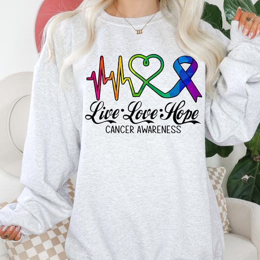 Live Love Hope Fight Cancer In All Colors Transfer