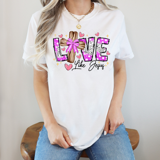 Love Like Jesus Cross Transfer