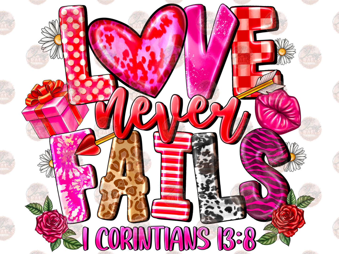 Love Never Fails Corinthians 13.8 Transfer