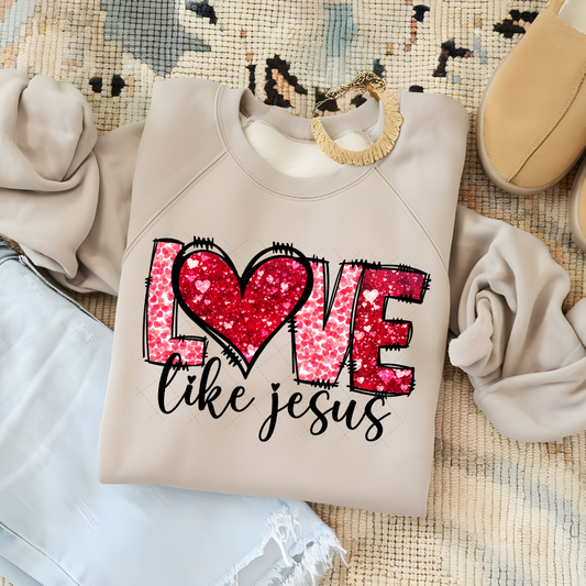 Love Like Jesus Valentine Transfer