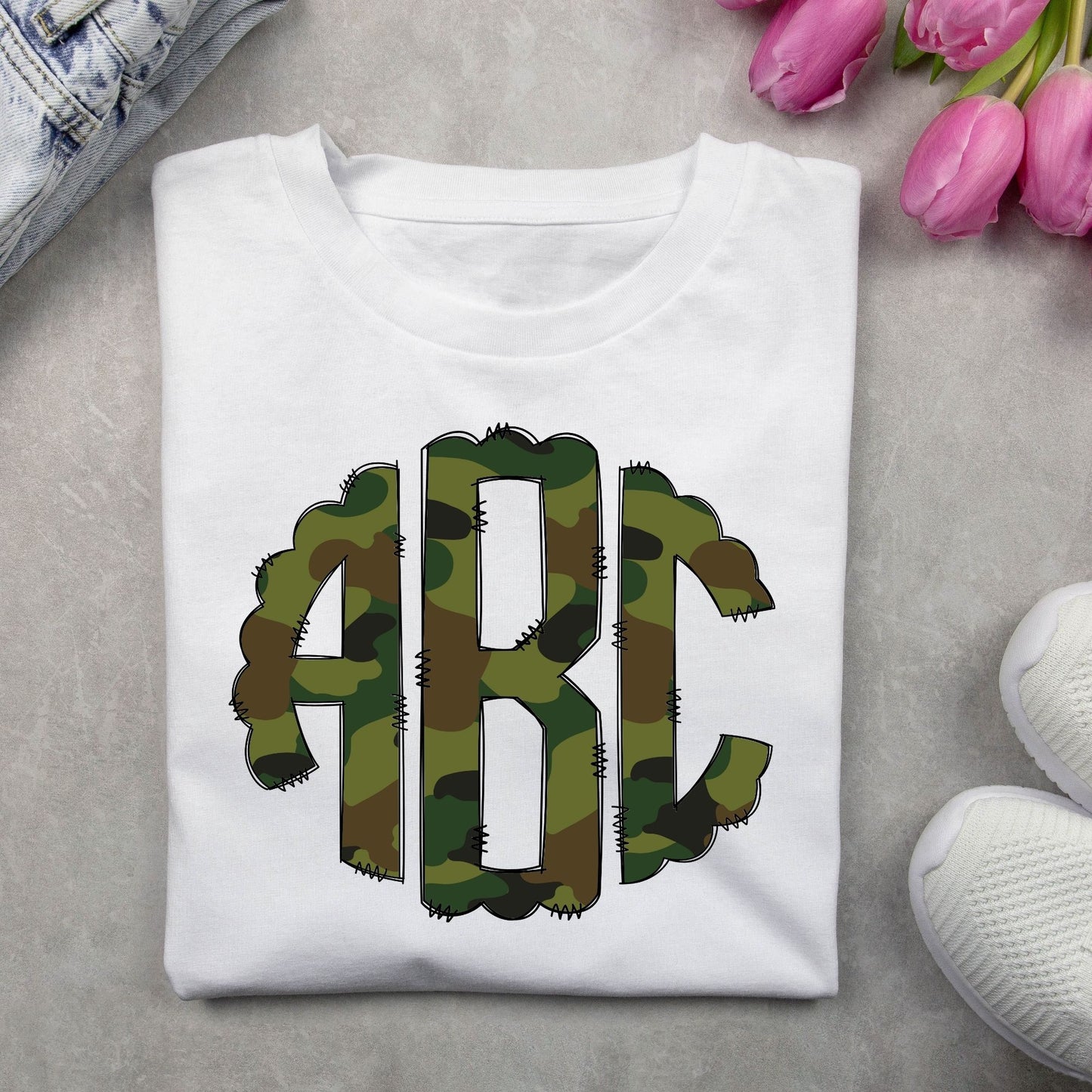 Army Camo - Custom Monogram Transfer
