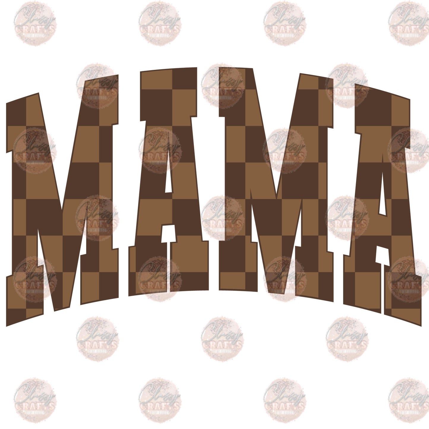 Mama Brown Checkered Transfers