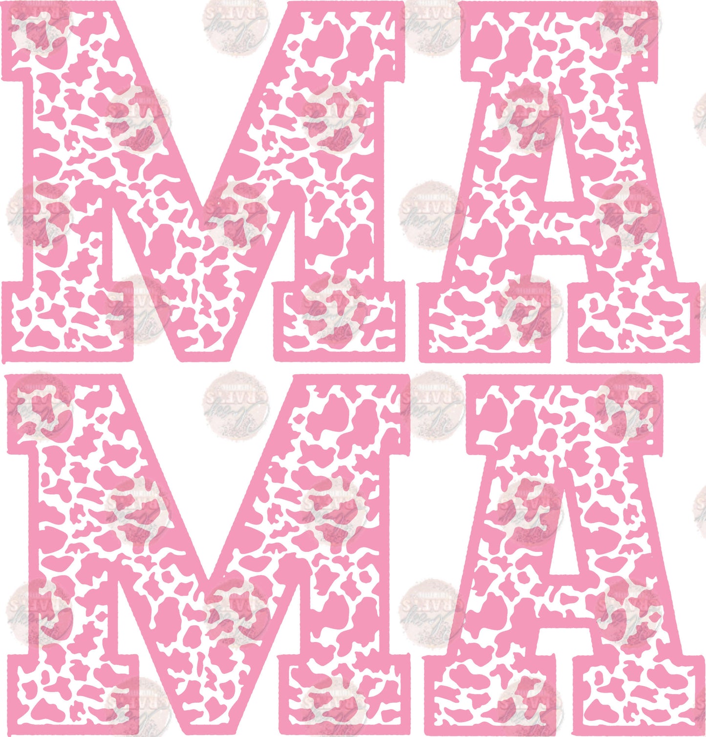 Mama Cheetah Pink Transfer
