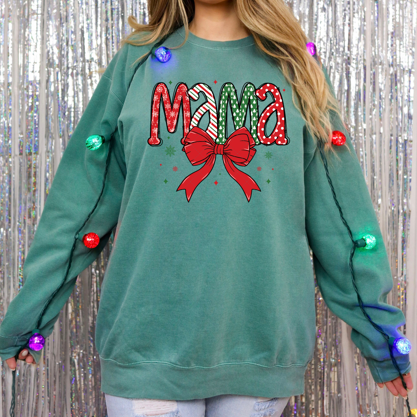 Mama Christmas Coquette Transfer