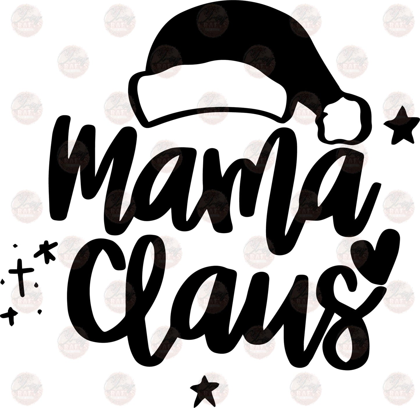 Mama Claus Black Transfer