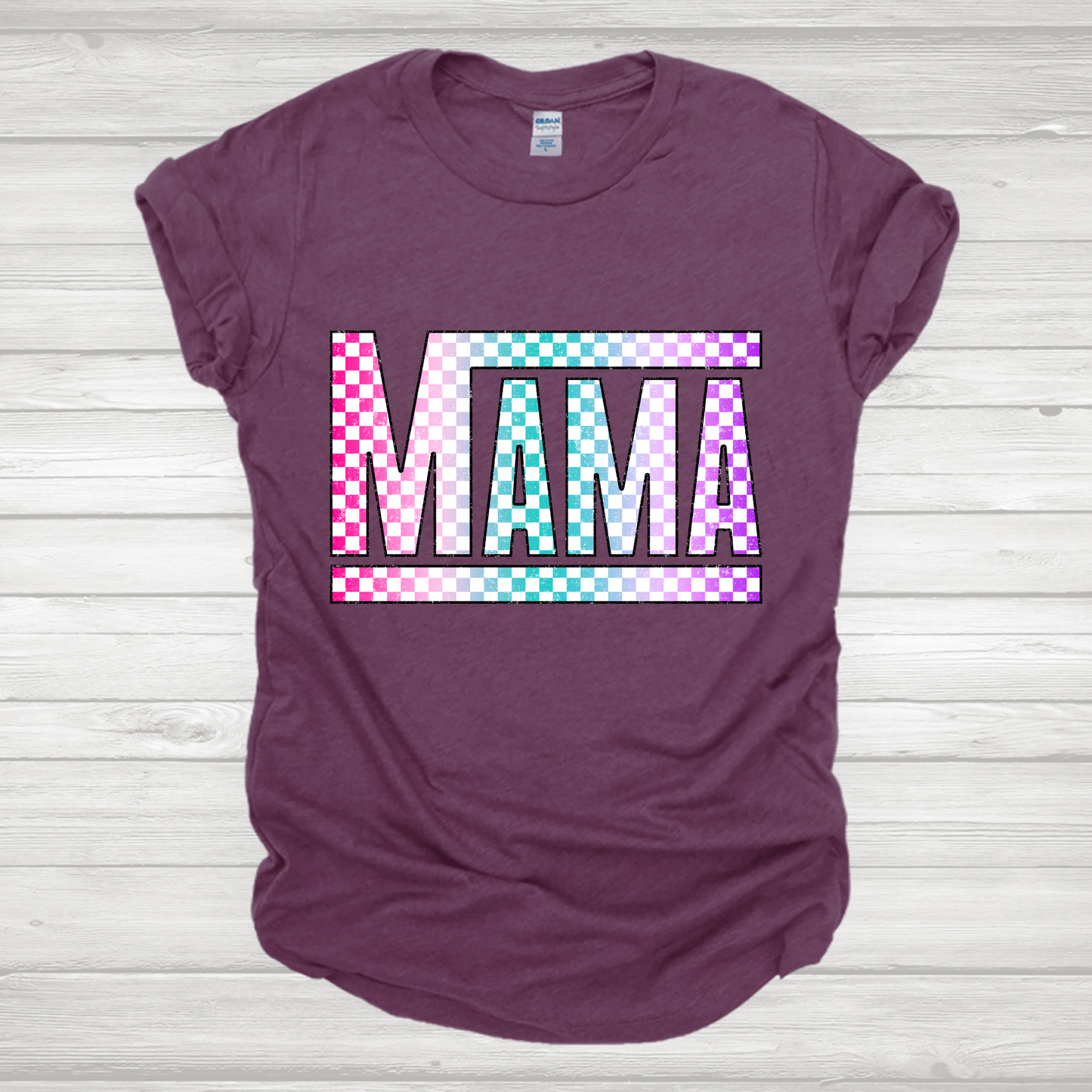 Mama Color Checkered Transfer