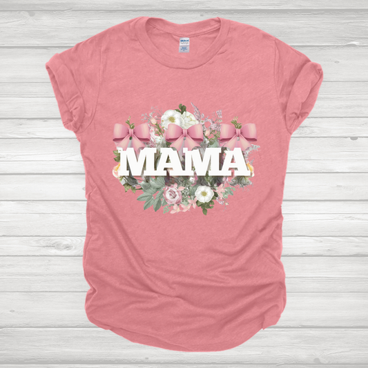Mama and Mini Flowers and Bows Transfer