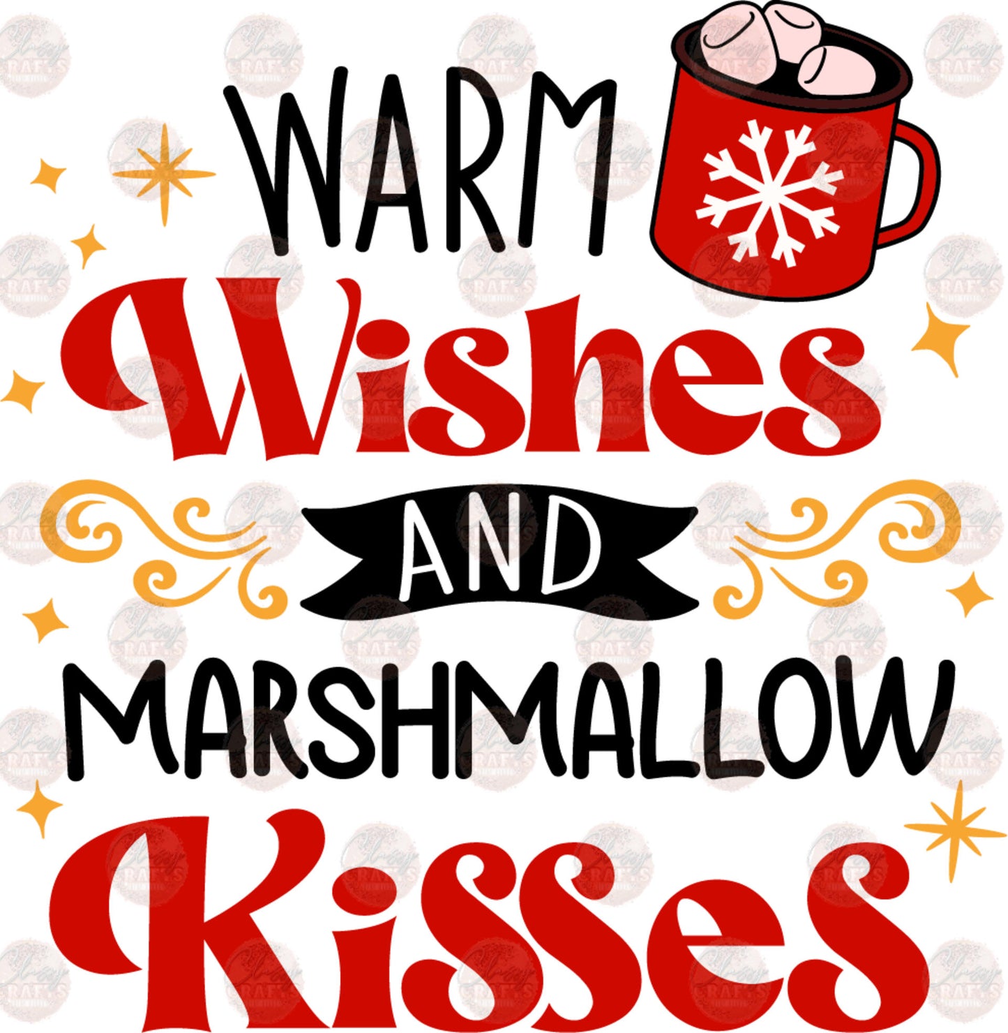 Marshmellow Kisses - Sublimation Transfers