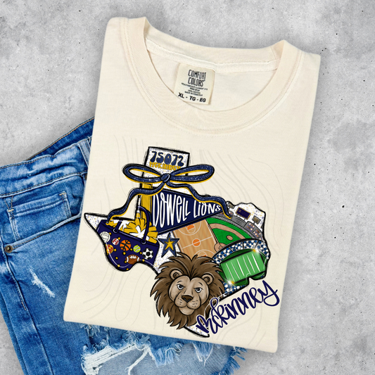 McKinney Dowell Lions Game Day Coquette Transfer