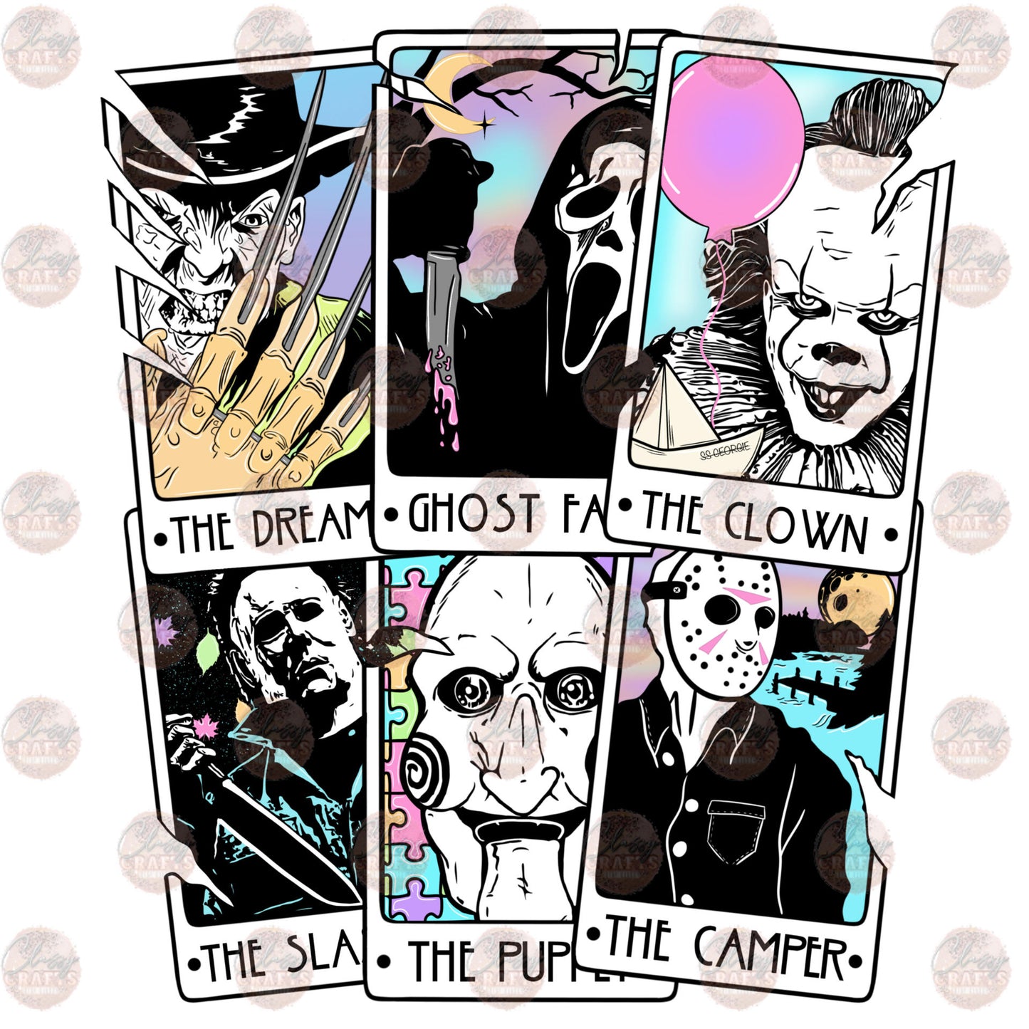 Men Of Horror Collage Transfer