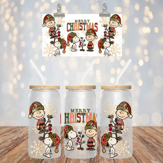 Merry Christmas CB Libbey 16 Oz Transfer