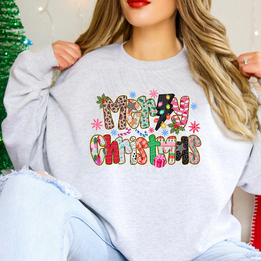 Merry Christmas Colorful Transfer