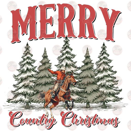 Merry Christmas Cowboy - Sublimation Transfer