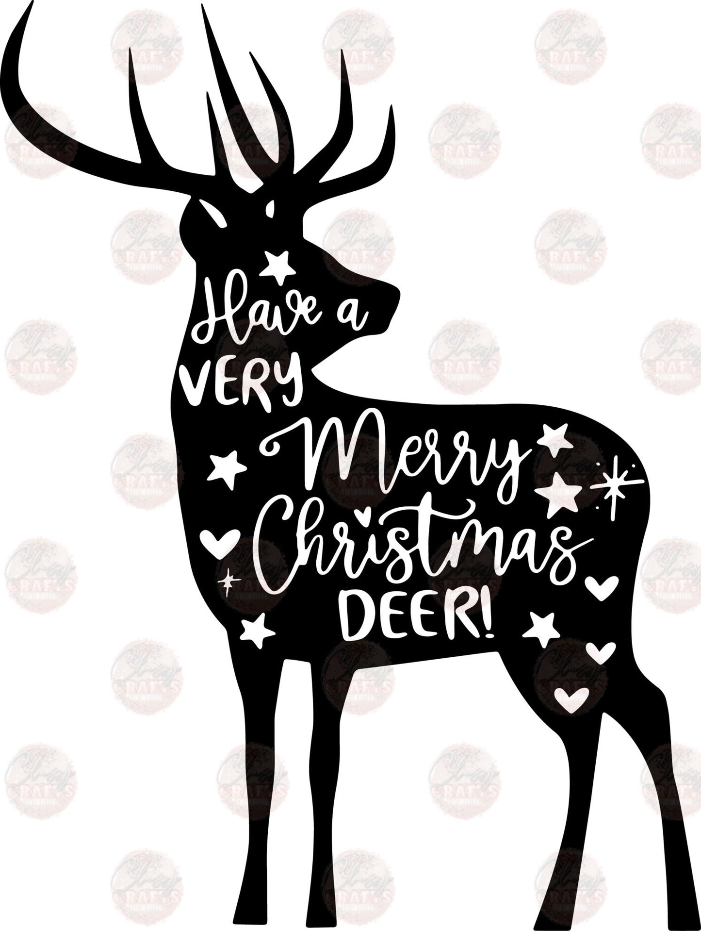 Merry Christmas Deer  Transfer