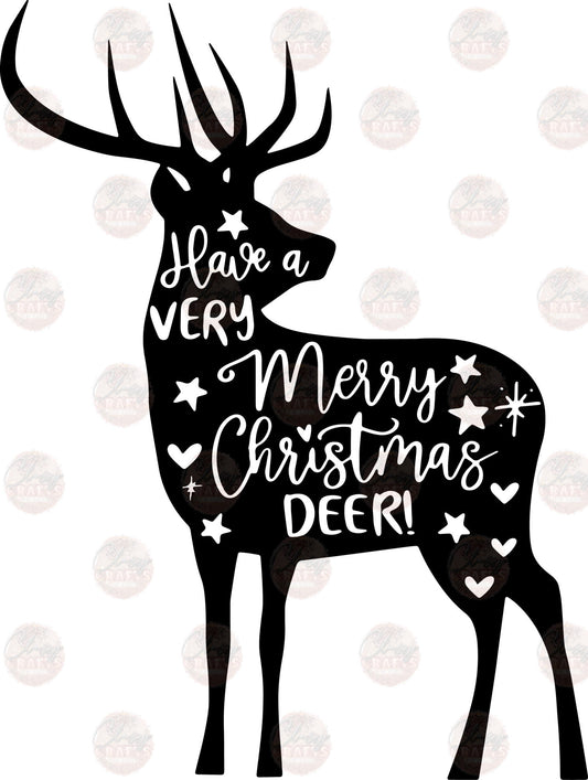 Merry Christmas Deer - Sublimation Transfer