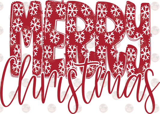 Merry Christmas Red - Sublimation Transfers