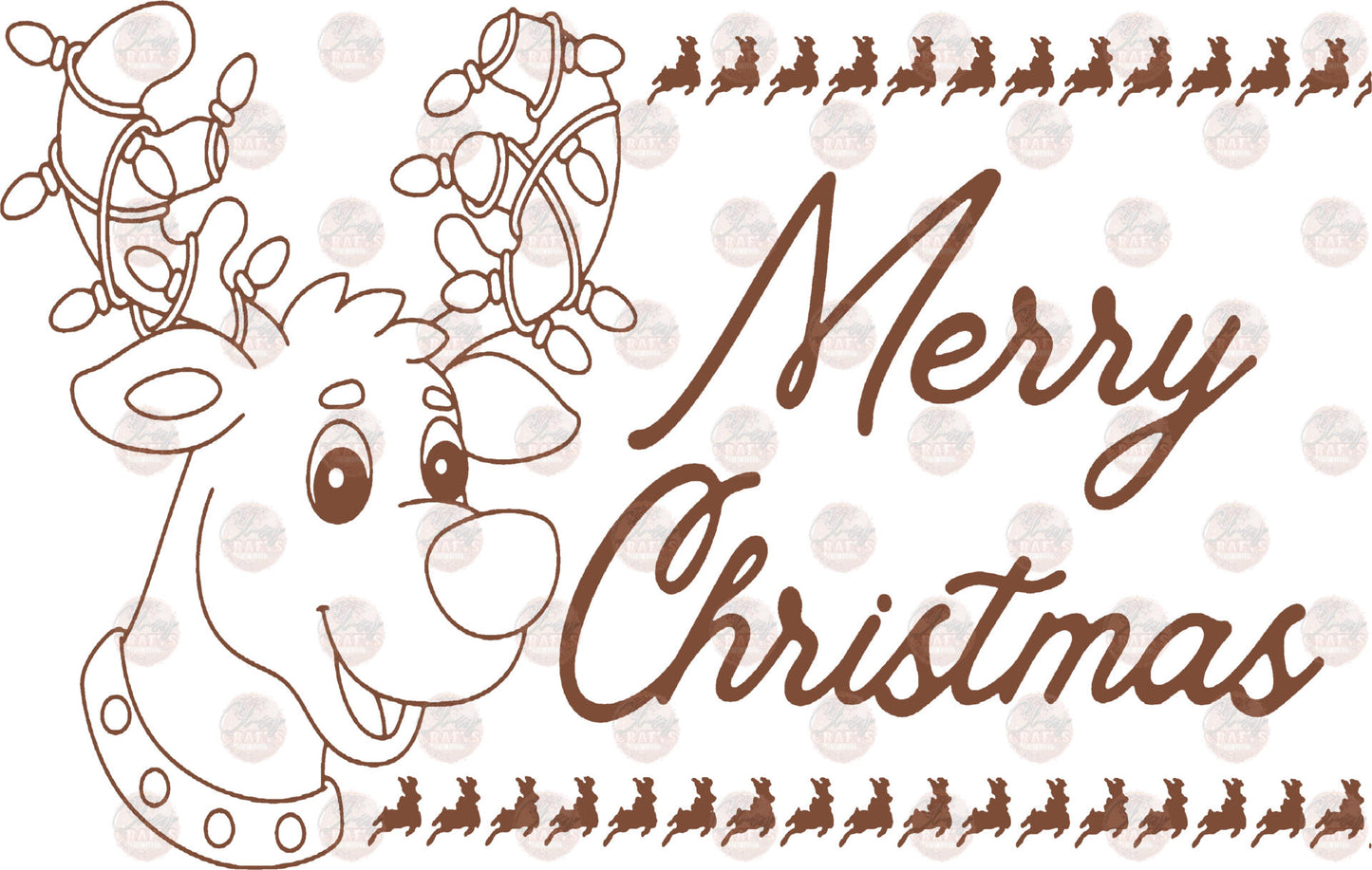 Merry Christmas Reindeer - Sublimation Transfers