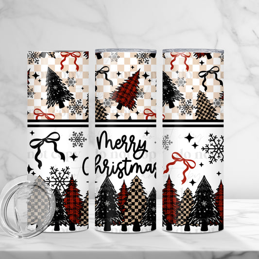 Merry Christmas Trees Tumbler Transfer