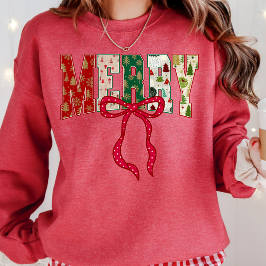 Merry Christmas Trees Transfer