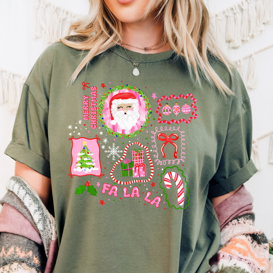 Merry Pink Christmas Transfer