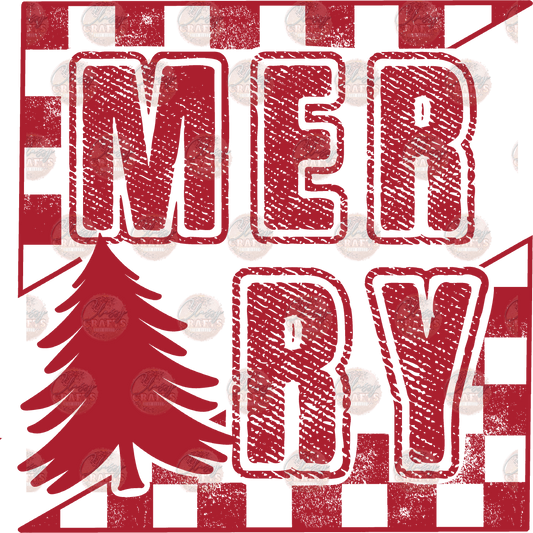Merry Red Plaid - Sublimation Transfer