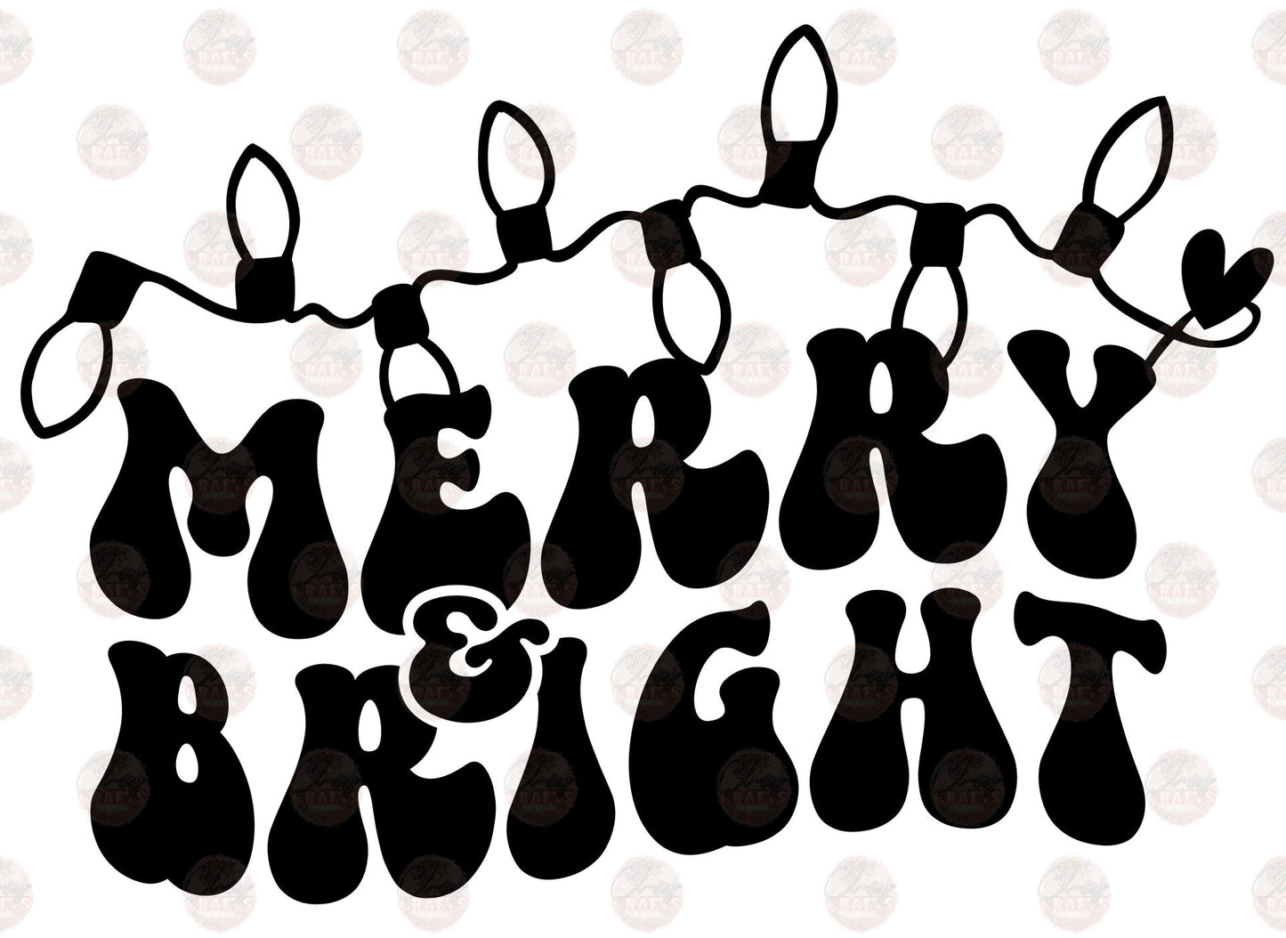 Merry & Bright String Of Lights Transfer