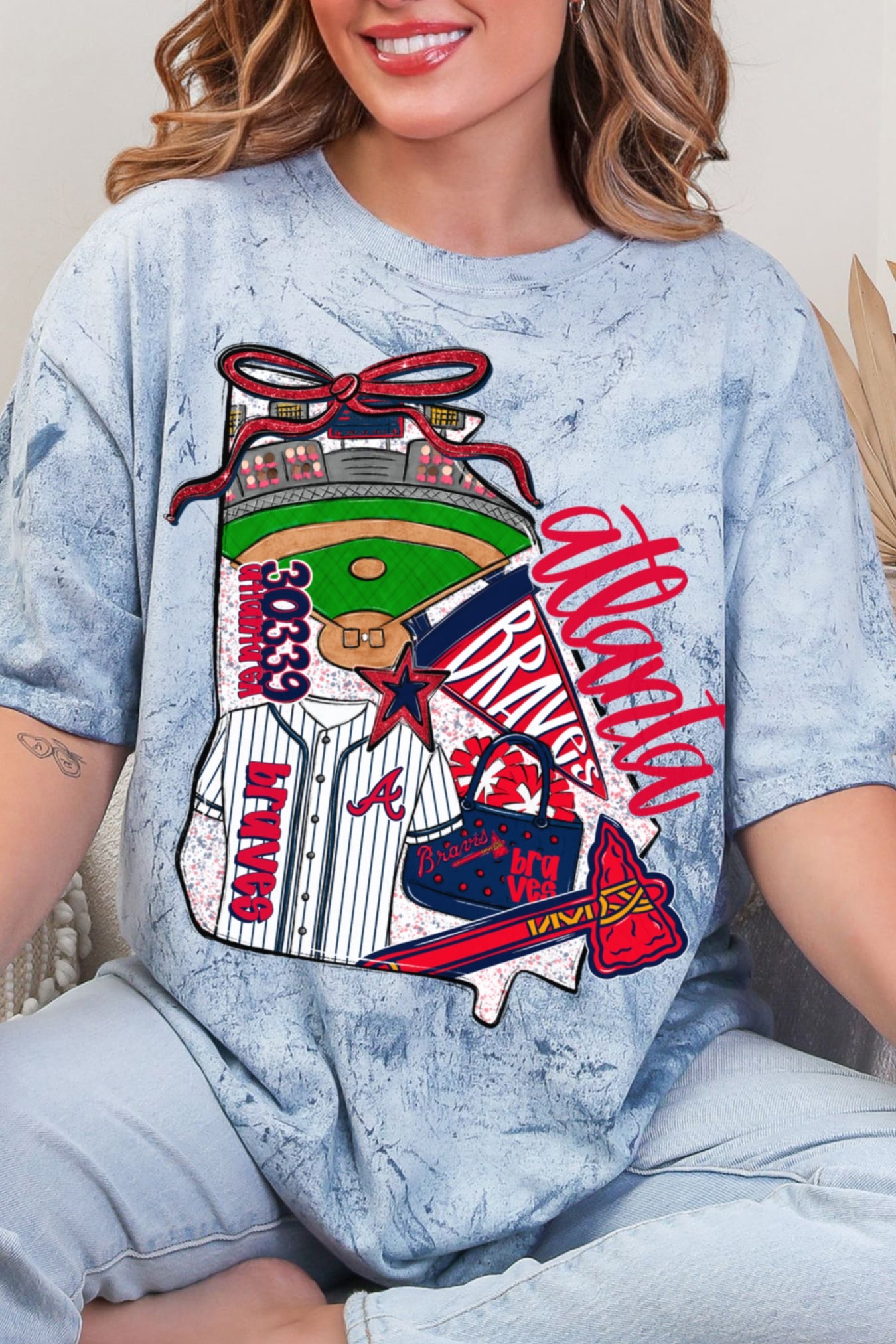 Braves Game Day Coquette Transfer