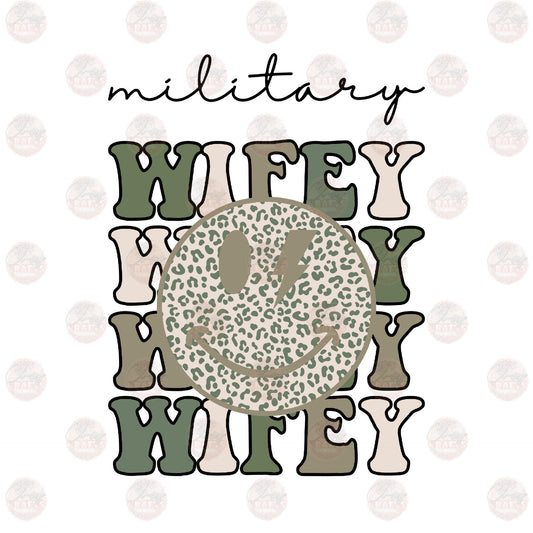 Military Wifey Smiley - Sublimation Transfer