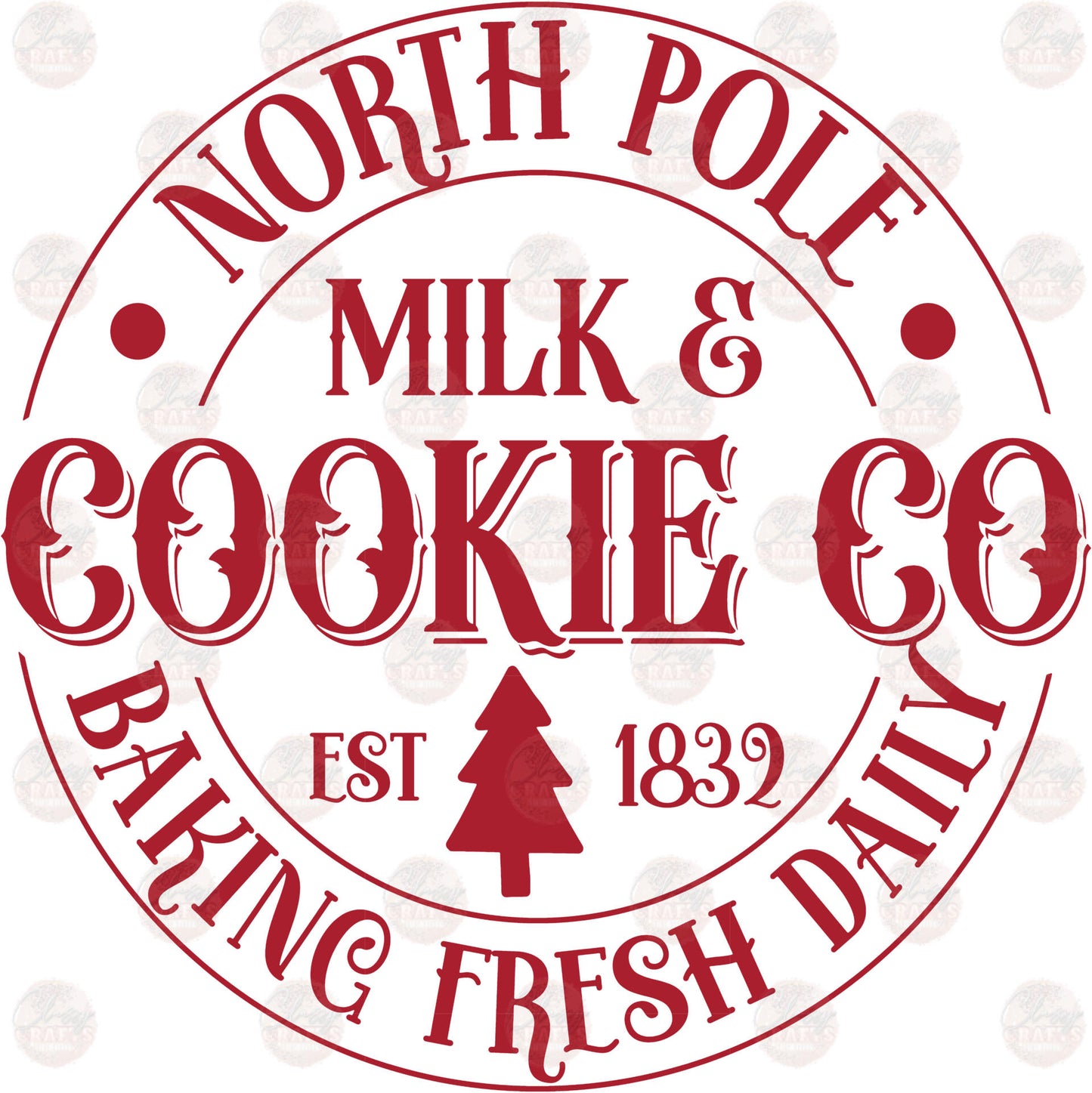 Milk & Cookie Co Red - Sublimation Transfer