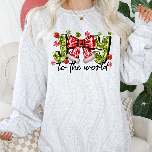 Joy To The World Glitter Transfer