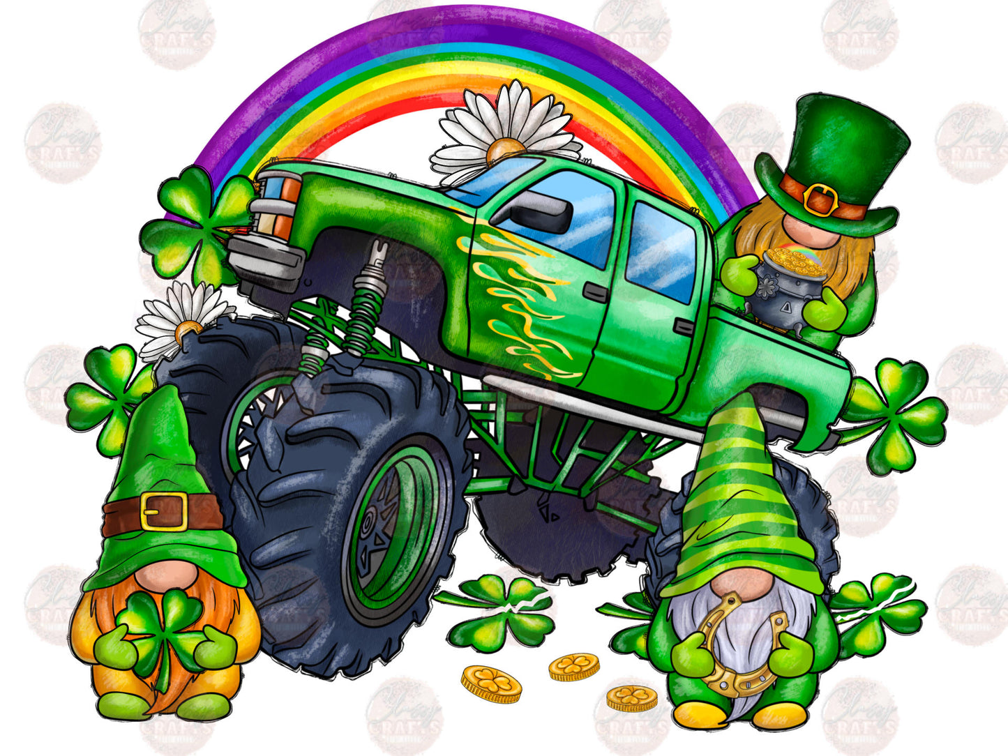 Monster Truck St. Patrick's Day Transfer