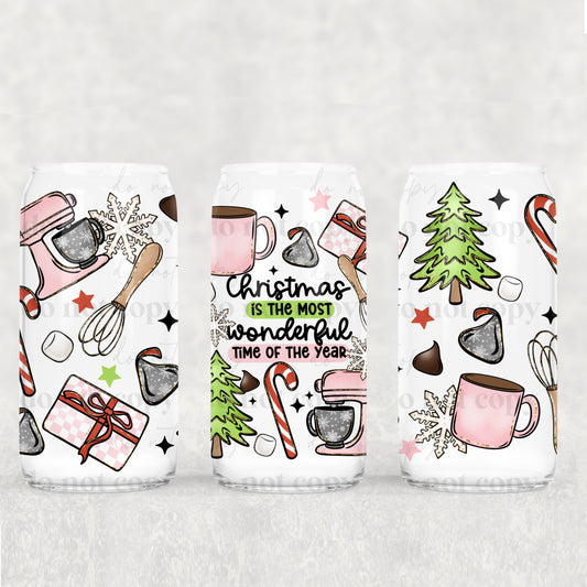 Most Wonderful Time Of Year Libbey Wrap 16 Oz Transfer