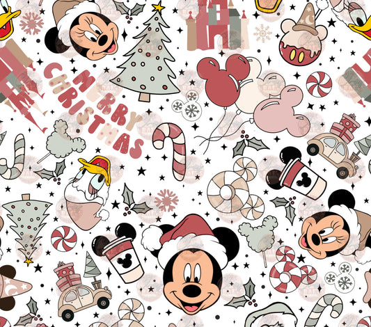 Mouse & Friends Christmas Tumbler Wrap - Sublimation Transfer