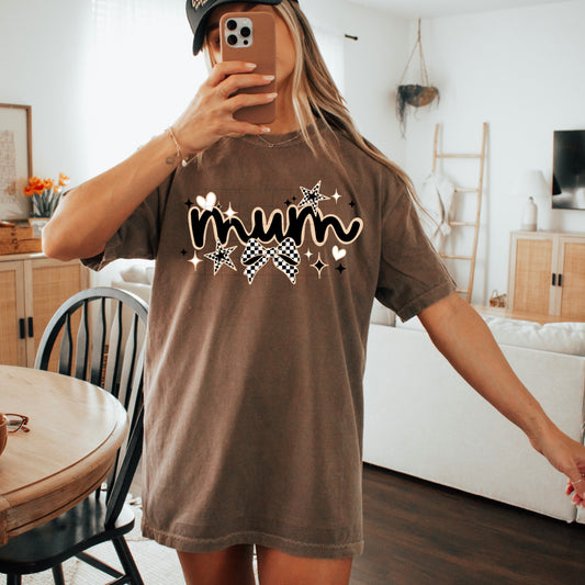 Mum With Bow And Stars Transfer