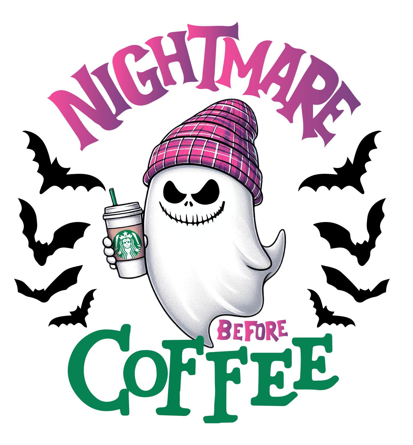 Nightmare Before Coffee Transfer **TWO PART* SOLD SEPARATELY**