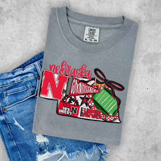 Nebraska Cornhusker Game Day Coquette Transfer