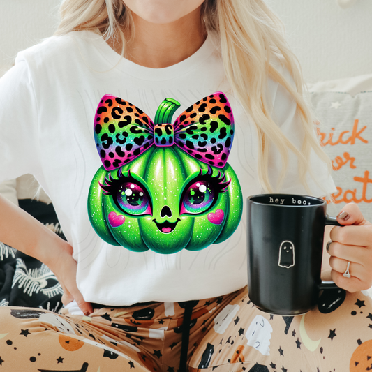 Neon Alien Pumpkin Transfer