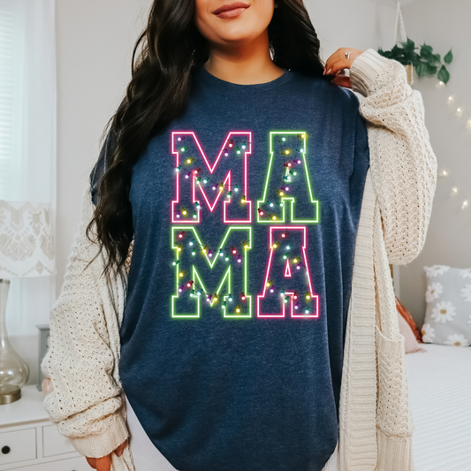 Neon Christmas Mama Transfer