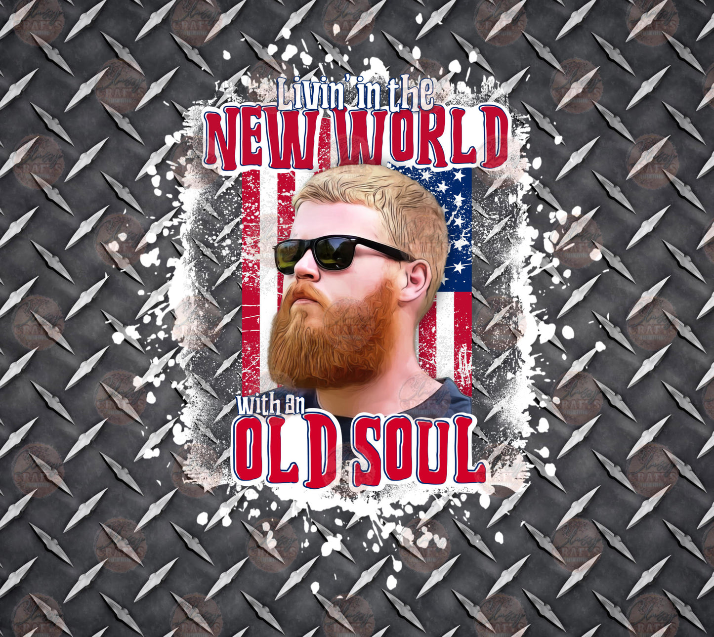 New World Old Soul Tumbler Wrap - Sublimation Transfer