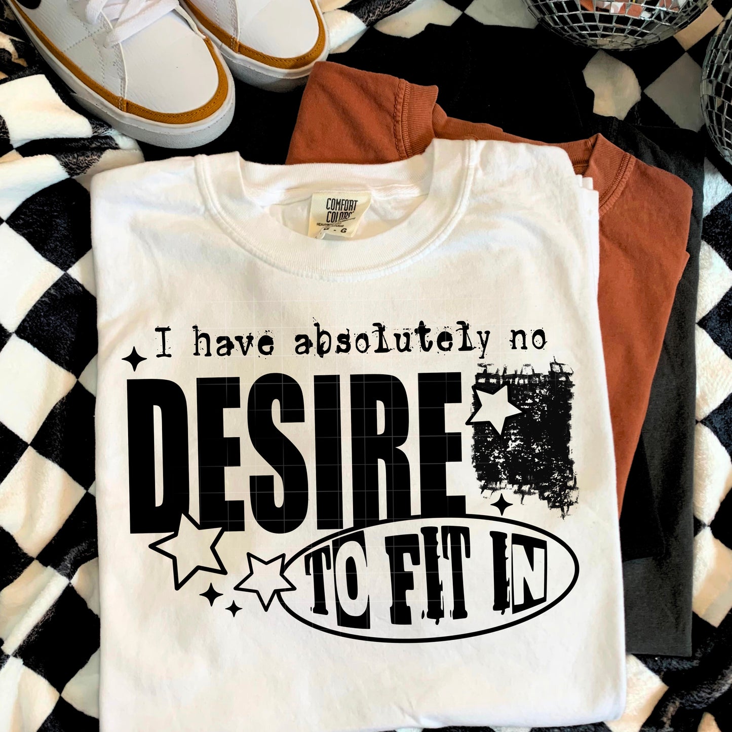 No Desire To Fit In Black Transfer