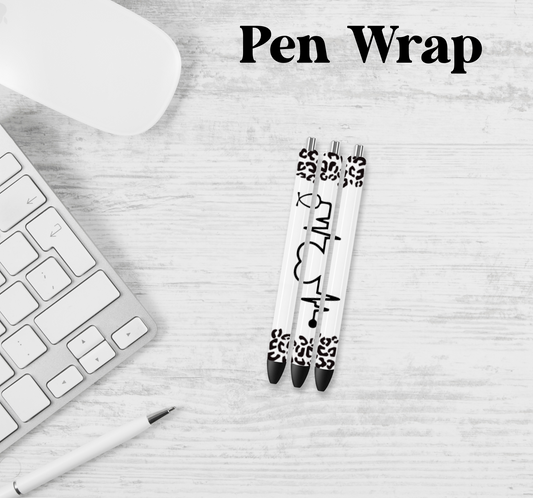 Nurse Heartbeat Pen Wrap Transfer