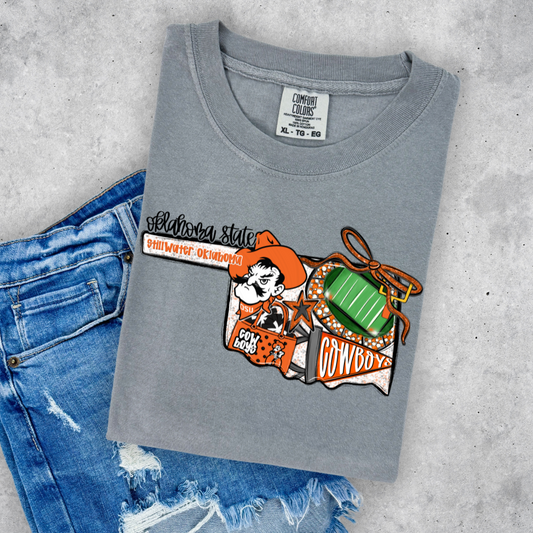 OK State Univ Cowboys Game Day Coquette Transfer