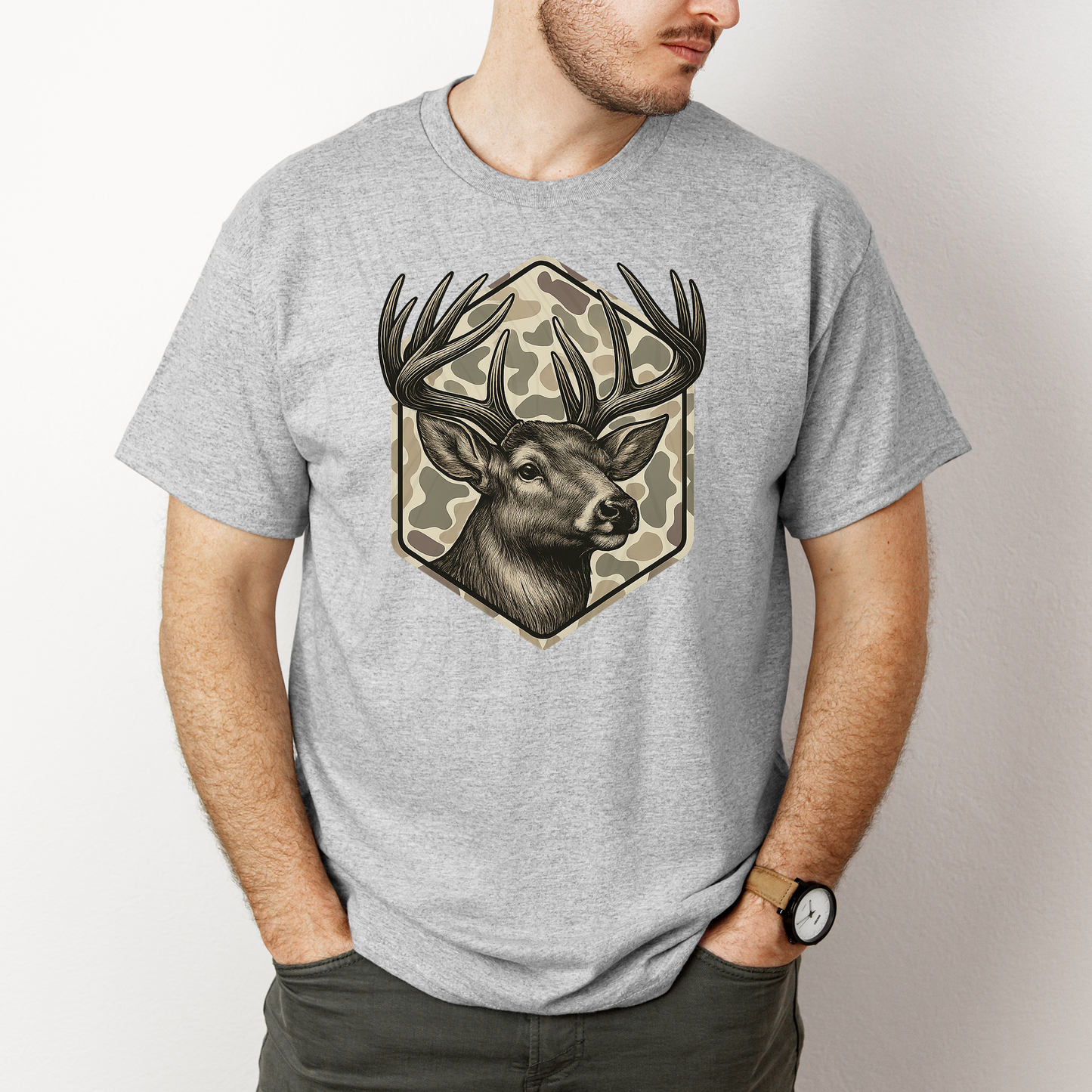 Old School Camo Deer Transfer