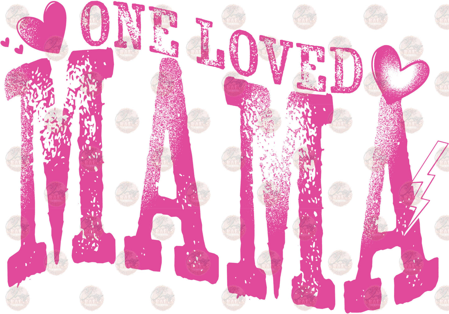 One Loved Mama Hot Pink Transfer