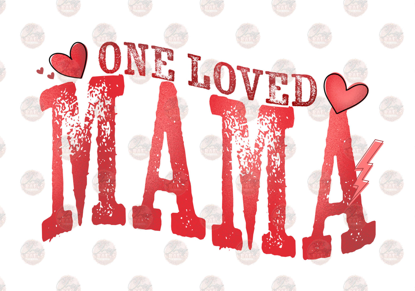 One Loved Mama Red Transfer