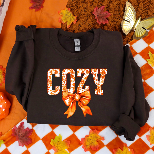 Orange Toile Cozy Transfer